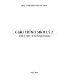 Giáo trình Sinh lý 2: Phần 1