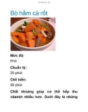 Bò hầm cà rốt