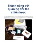 Thành công với quan hệ đối tác chiến lược