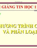 Bài giảng Tin học 11 bài 17: Chương trình con và phân loại