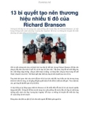 13 bí quyết tạo nên thương hiệu nhiều tỉ đô của Richard Branson