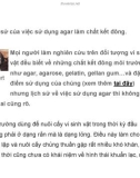 sử của việc sử dụng agar làm chất kết đông.