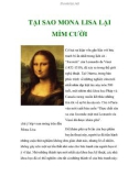 TẠI SAO MONA LISA LẠI MỈM CƯỜI