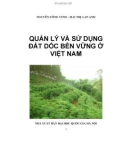 Quản lý và sử dụng đất dốc bền vững ở Việt nam