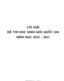 Lời giải đề thi học sinh giỏi quốc gia 2010 - 2011