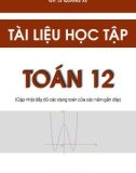 Tài liệu học tập môn Toán 12 - GV. Lê Quang Xe