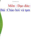 Bài giảng Đạo đức 1 bài 13: Chào hỏi và tạm biệt