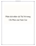 Phân tích nhân vật Thị Nở trong Chí Phèo của Nam Cao