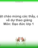 Bài giảng Đạo đức lớp 1 bài 1: Em là học sinh lớp 1