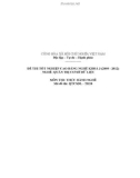 Đề thi tốt nghiệp cao đẳng nghề khóa 3 (2009-2012) - Nghề: Quản trị cơ sở dữ liệu - Môn thi: Thực hành nghề - Mã đề thi: QTCSDL-TH18