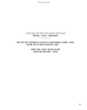 Đề thi tốt nghiệp cao đẳng nghề khóa 3 (2009-2012) - Nghề: Quản trị cơ sở dữ liệu - Môn thi: Thực hành nghề - Mã đề thi: QTCSDL-TH19