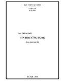 Bài giảng tin học ứng dụng - Vũ Bá Anh