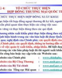 Bài giảng Tổ chức thực hiện hợp đồng thương mại quốc tế