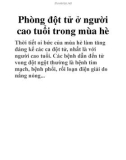 Phòng đột tử ở người cao tuổi trong mùa hè