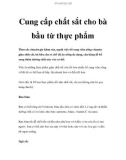 Cung cấp chất sắt cho bà bầu từ thực phẩm