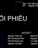 HỐI PHIẾU - GV Nguyễn Thị Khánh Chi