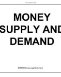 Money Supply And Demand