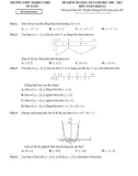 Đề thi học kì 1 môn Toán lớp 12 năm 2021-2022 có đáp án - Trường THPT Marie Curie, TP.HCM