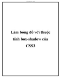 Làm bóng đổ với thuộc tính box-shadow của CSS3