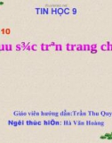 Bài giảng điện tử môn tin học: Màu sắc trên trang chiếu