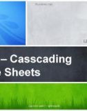 Lập trình web - Chương 3 CSS – Casscading Style Sheets