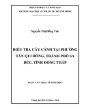 Luận văn Thạc sĩ Sinh học: Điều tra cây cảnh tại phường Tân Qui Đông, thành phố Sa Đéc, tỉnh Đồng Tháp