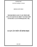 Luận án Tiến sĩ Sinh học: Thành phần loài và sự phân bố của các quần xã thực vật hạt kín vùng đất cát ở tỉnh Quảng Trị