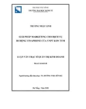 Luận văn Thạc sĩ Quản trị kinh doanh: Giải pháp marketing cho dịch vụ di động Vinaphone của VNPT Kon Tum