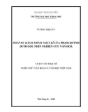 Luận văn Thạc sĩ Ngôn ngữ Văn hoá và Văn học Việt Nam: Pháp du hành trình nhật kí của Phạm Quỳnh dưới góc nhìn nghiên cứu văn hóa