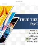 Thuyết trình: Thuế tiêu thụ đặc biệt