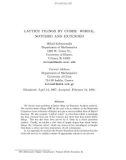 Báo cáo toán học: lattice tilings by cubes: whole, notched and extended