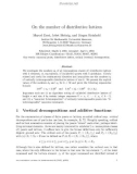 Báo cáo toán học: n the number of distributive lattices