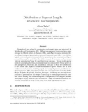 Báo cáo toán học: Distribution of Segment Lengths in Genome Rearrangements