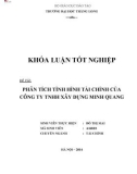 Khóa luận tốt nghiệp: Phân tích tình hình tài chính của công ty TNHH Xây dựng Minh Quang