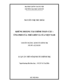 Luận văn Thạc sĩ Kinh tế chính trị: Khủng hoảng tài chính toàn cầu - Ứng phó của thế giới và của Việt Nam