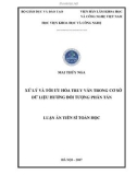 Luận án Tiến sĩ Toán học: Xử lý và tối ưu hóa truy vấn trong cơ sở dữ liệu hướng đối tượng phân tán