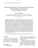 Báo cáo nghiên cứu khoa học: Difficulties experienced by Vietnamese lecturers teaching IELTS speaking at university level and some suggested solutions