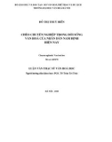 Luận văn Thạc sĩ Văn hóa học: Chèo chuyên nghiệp trong đời sống văn hóa của nhân dân Nam Định hiện nay