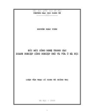 Luận văn Thạc sĩ Kinh tế chính trị: Đổi mới công nghệ trong các doanh nghiệp công nghiệp nhỏ và vừa ở Hà Nội