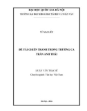 Luận văn Thạc sĩ Văn học Việt Nam: Đề tài chiến tranh trong trường ca Trần Anh Thái