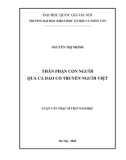 Luận văn Thạc sĩ Việt Nam học: Thân phận con người qua ca dao cổ truyền của Người Việt