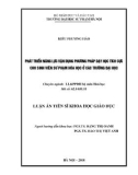 Luận án tiến sĩ Khoa học giáo dục: Phát triển năng lực vận dụng phương pháp dạy học tích cực cho sinh viên sư phạm hóa học ở các trường Đại học