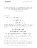 Báo cáo toán học: Gauge invariance of Schroedinger operators and related spectral properties 