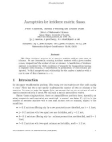 Báo cáo toán học: Asymptotics for incidence matrix classes