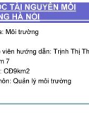 Đề tài thảo luận Trợ cấp môi trường 