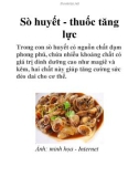 Sò huyết - thuốc tăng lực