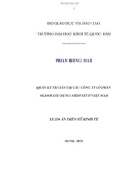Luận án Tiến sĩ Kinh tế: Quản lý tài sản tại các công ty cổ phần ngành xây dựng niêm yết ở Việt Nam