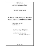 Luận văn Thạc sĩ Luật học: Pháp luật về tổ chức quản lý Doanh nghiệp nhà nước tại Việt Nam hiện nay