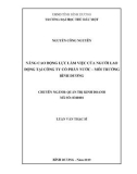Luận văn Thạc sĩ Quản trị kinh doanh: Nâng cao động lực làm việc của người lao động tại Công ty cổ phần nước – môi trường Bình Dương