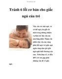 Tránh 6 lỗi cơ bản cho giấc ngủ của trẻ